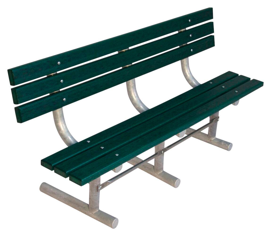 UltraSite Recycled Plastic Park Bench with Back 4001506